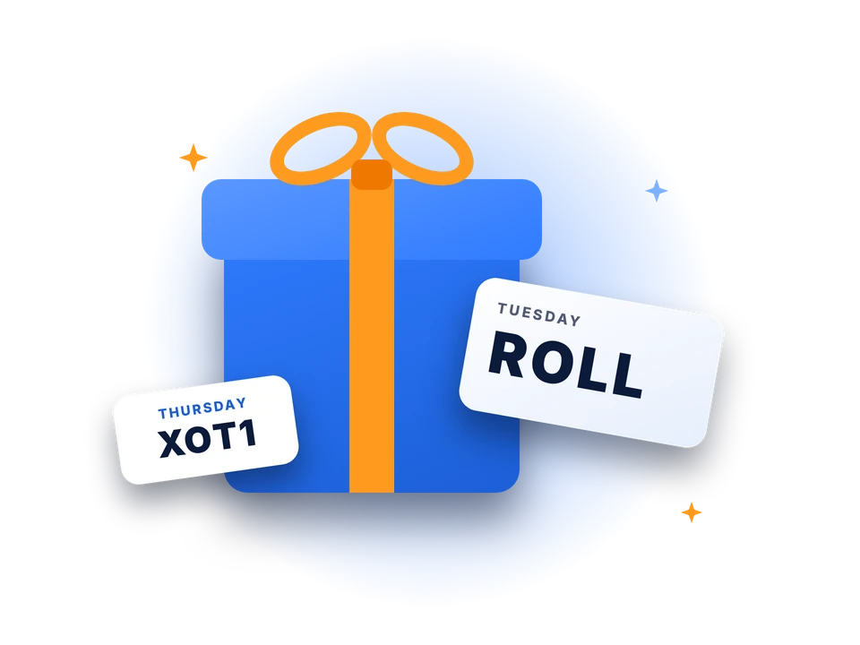 RollXO bonus codes for New Zealand: ROLL on Tuesday and XOT1 on Thursday
